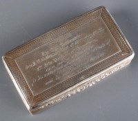 Lot 711 - A William IV snuff box, probably by Thomas...