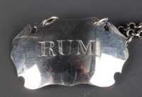 Lot 715 - An early 19th Century silver decanter label,...