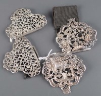 Lot 716 - A Victorian silver belt buckle, by H. Mathews,...