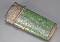 Lot 720 - A Georgian etui, distressed, with shagreen and...