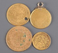 Lot 735 - A gold 20 franks coin, 1896; a Deutsches Reich...