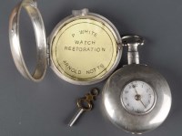 Lot 754 - A George III pair cased pocket watch, the...