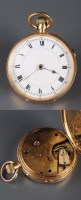 Lot 763 - A gentleman's 18k open faced pocket watch,...