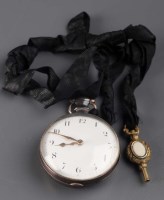 Lot 769 - A late George III silver pocket watch,...