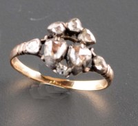 Lot 789 - A diamond ring, c.1800, the crowned harp mount...