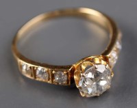 Lot 802 - A Victorian diamond ring, c.1890, the old...