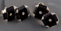 Lot 826 - Van Cleef & Arpels: a pair of onyx and diamond...