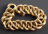 Lot 827 - A Victorian gold bracelet, c.1870, composed of...