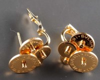 Lot 829 - Bulgari: a pair of yellow gold earrings, each...