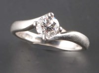 Lot 830 - A single stone diamond ring, the brilliant cut...