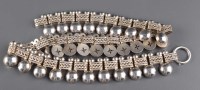 Lot 846 - A Victorian silver collar, c.1890, composed of...