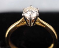 Lot 852 - RETURNED TO VENDOR A single stone diamond ring,...