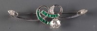 Lot 865 - An emerald and diamond pendant, circa 1900,...