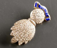 Lot 872 - A diamond and enamel Royal Artillery brooch,...