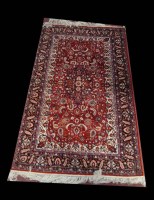 Lot 927 - A late 20th Century Persian silk rug, Tabriz...