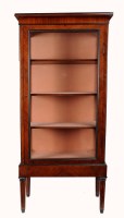 Lot 968 - A French vitrine cabinet, quarter veneered in...