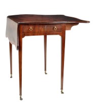 Lot 990 - A Georgian mahogany Pembroke table, the...