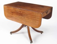 Lot 997 - A late George III mahogany Pembroke table, the...