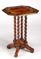 Lot 1029 - A fine Victorian walnut octagonal top...