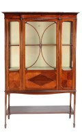 Lot 1032 - An Edwardian mahogany display cabinet, the...