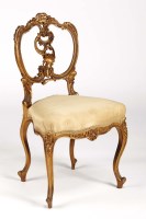 Lot 1042 - A single late 19th Century French giltwood...