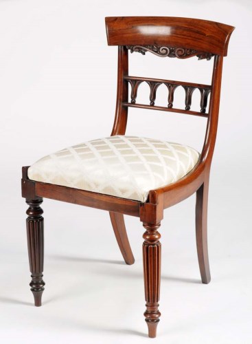 Lot 1043 - A Regency rosewood dining chair with plain...