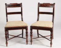 Lot 1051 - A set of four George IV mahogany dining chairs,...