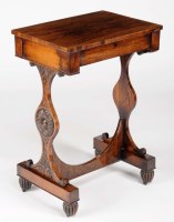 Lot 1054 - A mid 19th Century rosewood rectangular-shaped...