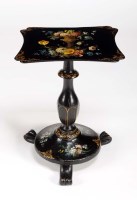 Lot 1058 - A fine Victorian papier mache black lacquered...