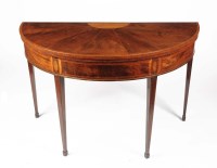 Lot 1065 - A George III mahogany and rosewood crossbanded...