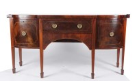 Lot 1071 - A 19th Century mahogany breakfront sideboard,...