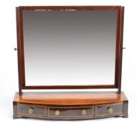 Lot 1079 - A Georgian mahogany swing frame toilet mirror,...