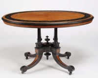 Lot 1083 - A Victorian oval tip-up-top occasional table,...