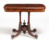 Lot 1084 - A Victorian burr walnut rectangular-shaped...