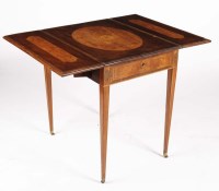 Lot 1097 - A George III harewood and satinwood Pembroke...