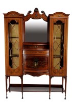 Lot 1107 - An Edwardian mahogany display cabinet...