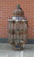 Lot 1115 - A large Moroccan hall lantern, of pagoda form,...