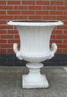 Lot 1118 - A late 19th Century cast iron garden urn, of...