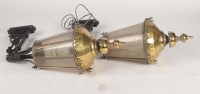 Lot 1131 - A pair of 20th Century porch lanterns, in...