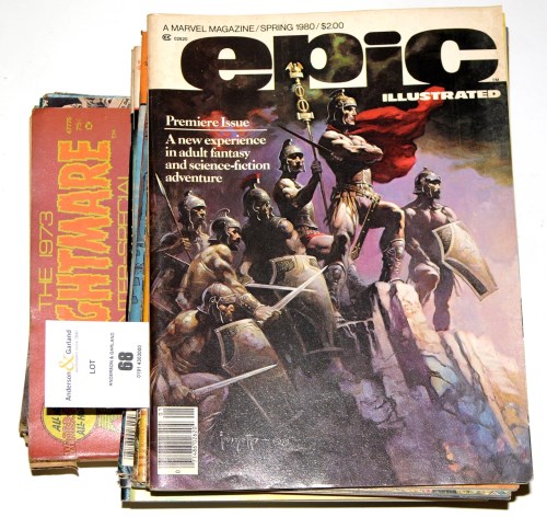 Lot 68 - 11 Epic Illustrated (Marvel 1980), sundry...
