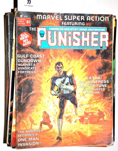 Lot 77 - Sundry comics magazines by Marvel and Curtis,...