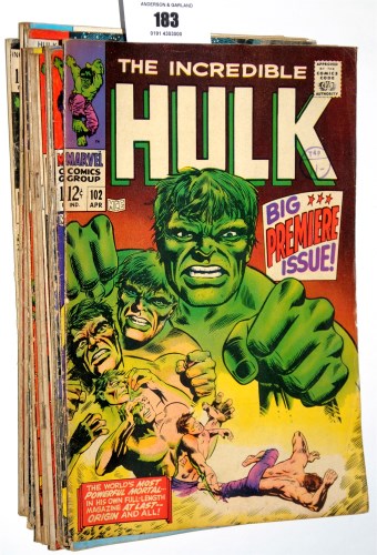 Lot 183 - The Incredible Hulk, No's. 102-114 inclusive....