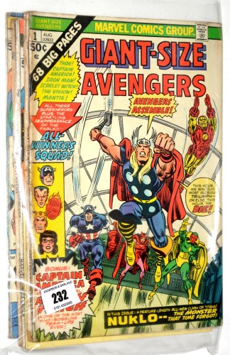 Lot 232 - Giant-Size The Avengers, No's. 1-5 inclusive...