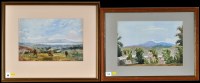 Lot 56 - Cecily Welby A panoramic estuary scene; and a...
