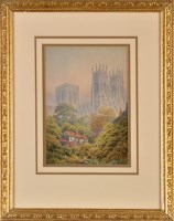 Lot 77 - George Fall York Minster and the City Wall...