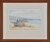 Lot 83 - John William Gilroy ''Cullercoats beach with...