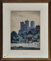 Lot 100 - Kenneth Steel ''Durham Cathedral'' signed...