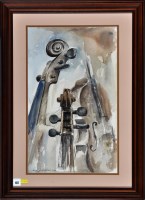 Lot 107 - Ron Davidson Studies of a violin signed and...