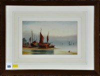 Lot 123 - Thomas Mortimer A fishing harbour signed...