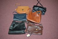 Lot 335 - Ladies leather handbags, various colours and...